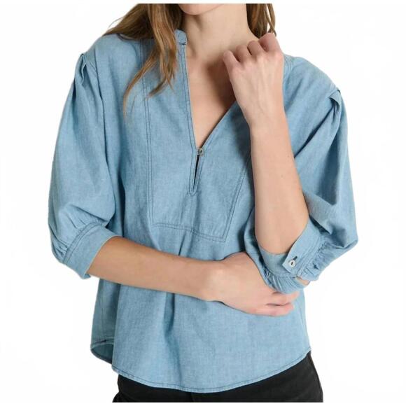 NATION LTD Tops - NEW NATION LTD emmett top in chambray